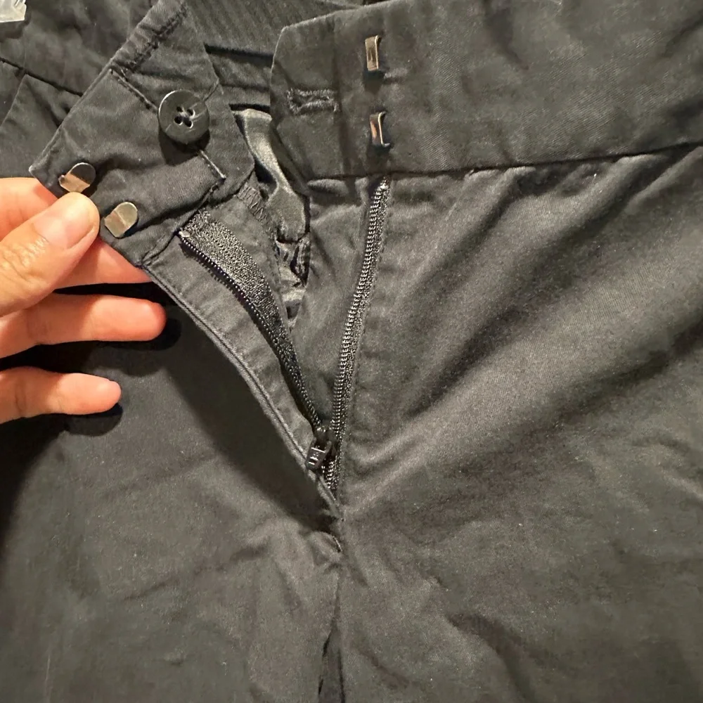 J.Crew Black Café Trouser Straight Leg‎ Pants - Size 0P